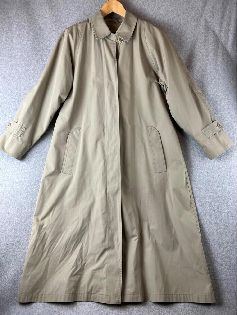 Vintage London Towne Trench Coat Jacket Womens Size 12 P Removable Lining